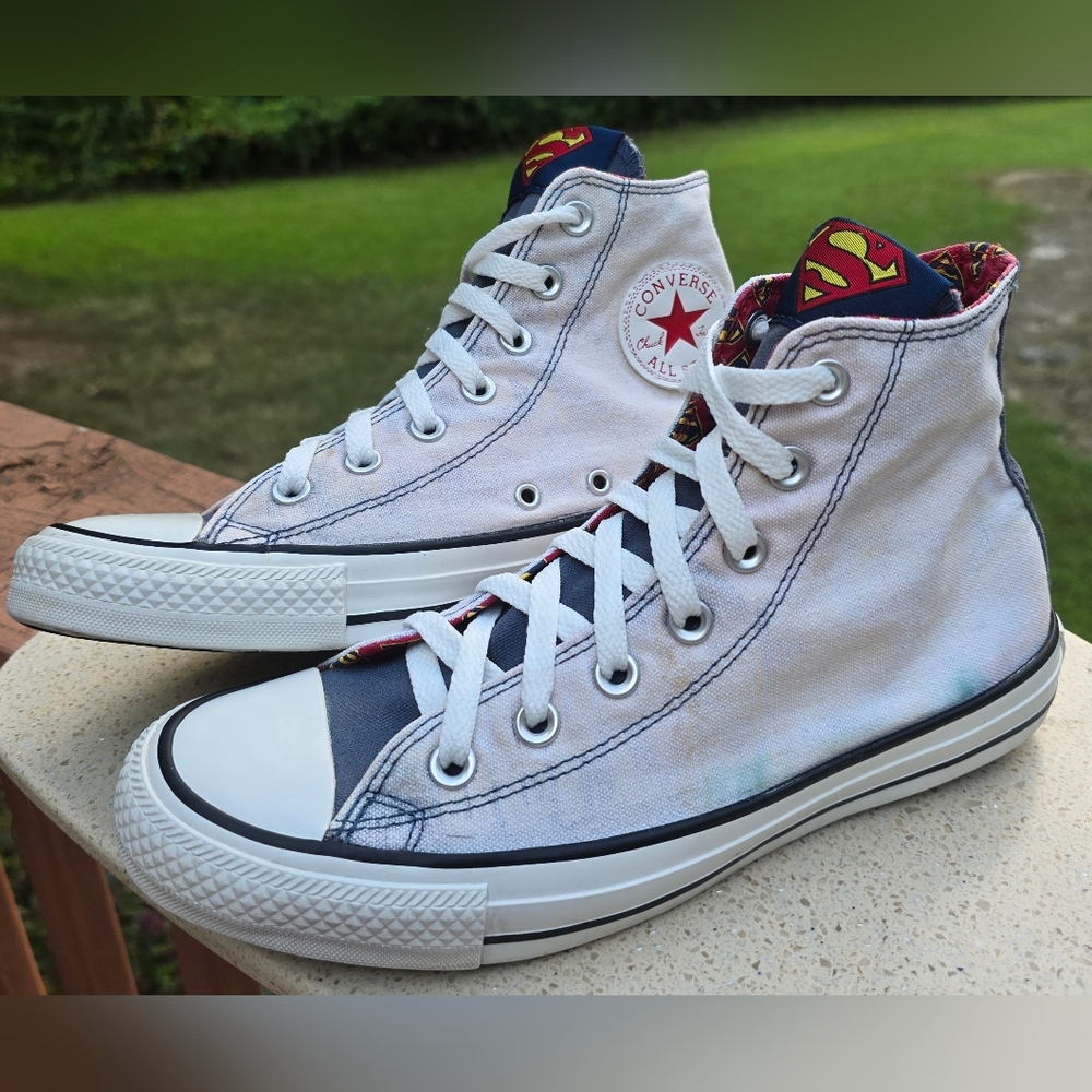 Converse All Star Superman Unisex High Top Shoes, Size 6 Men's/8 Women's